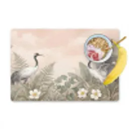 Kraanvogels - Natuur - Roze Placemat vinyl groot -zzzproduct_Kitchenyeah-website