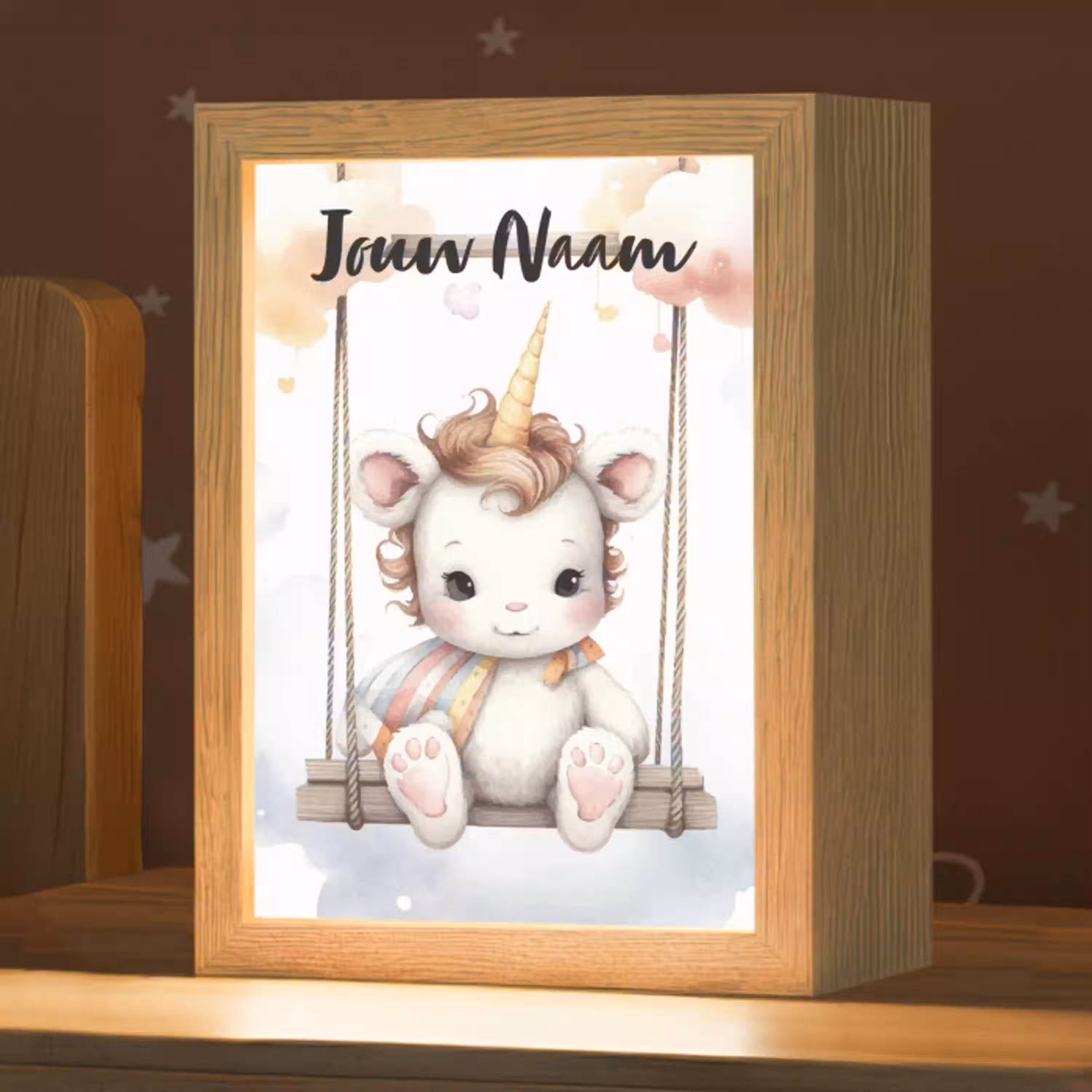 Eenhoorn - Dier - Kinderen - Unicorn Light Box met kabel (Kinderlampje) klein -zzz_3d_website