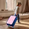 Roze glitter hartjes Kinderkoffer - Blauw klein -sfeer1