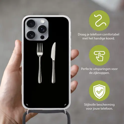 Bestek - Klassiek - Elegant Hoesje iPhone 16 Pro Max met koord klein -sfeer2_NL