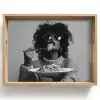 Vrouw - Pasta - Zwart - Wit Dienblad Rechthoek middel -z3d_shopping