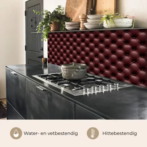 Leer - Patroon - Bordeaux keuken achterwand 2 middel 871 -usp_NL