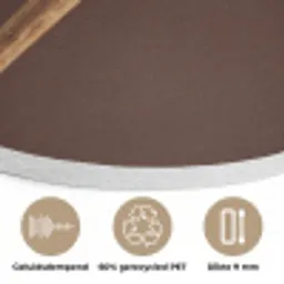 Papaverbol - Droogbloem - Bruin - Minimalistisch Akoestische PET Vilt - Rond klein -closeup_NL