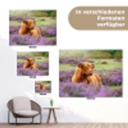 Hooglander in de Heide tuinposter los doek klein -Xsfeer9_DE