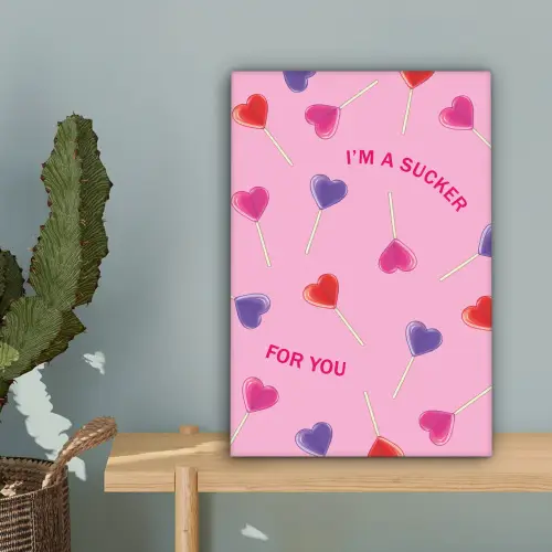 Lolly - Valentijn - Illustratie - Snoep canvas 2cm klein -sfeer4