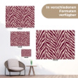 Zebra - Motief - Bordeaux - Rood tuinposter los doek klein 239 -Xsfeer9_DE