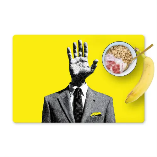 Pak - Hand - Geel Placemat vinyl groot -zzzproduct_Kitchenyeah-website