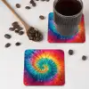 Regenboogkleuren - Tie dye - onderzetter kurk middel -sfeer2