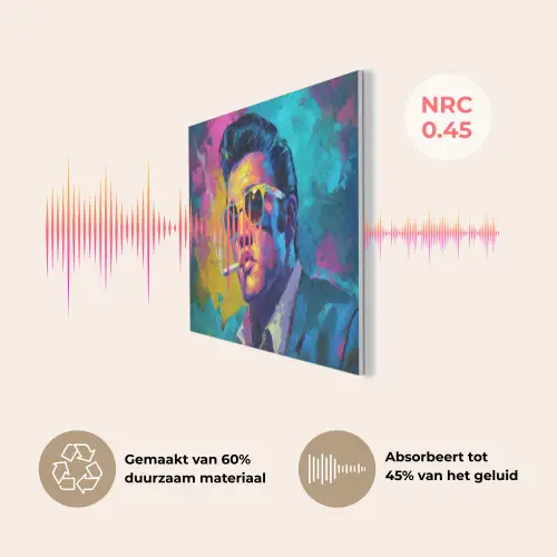 Portret - Sigaret - Kleurrijk - Bril PET vilt klein -USP_NL