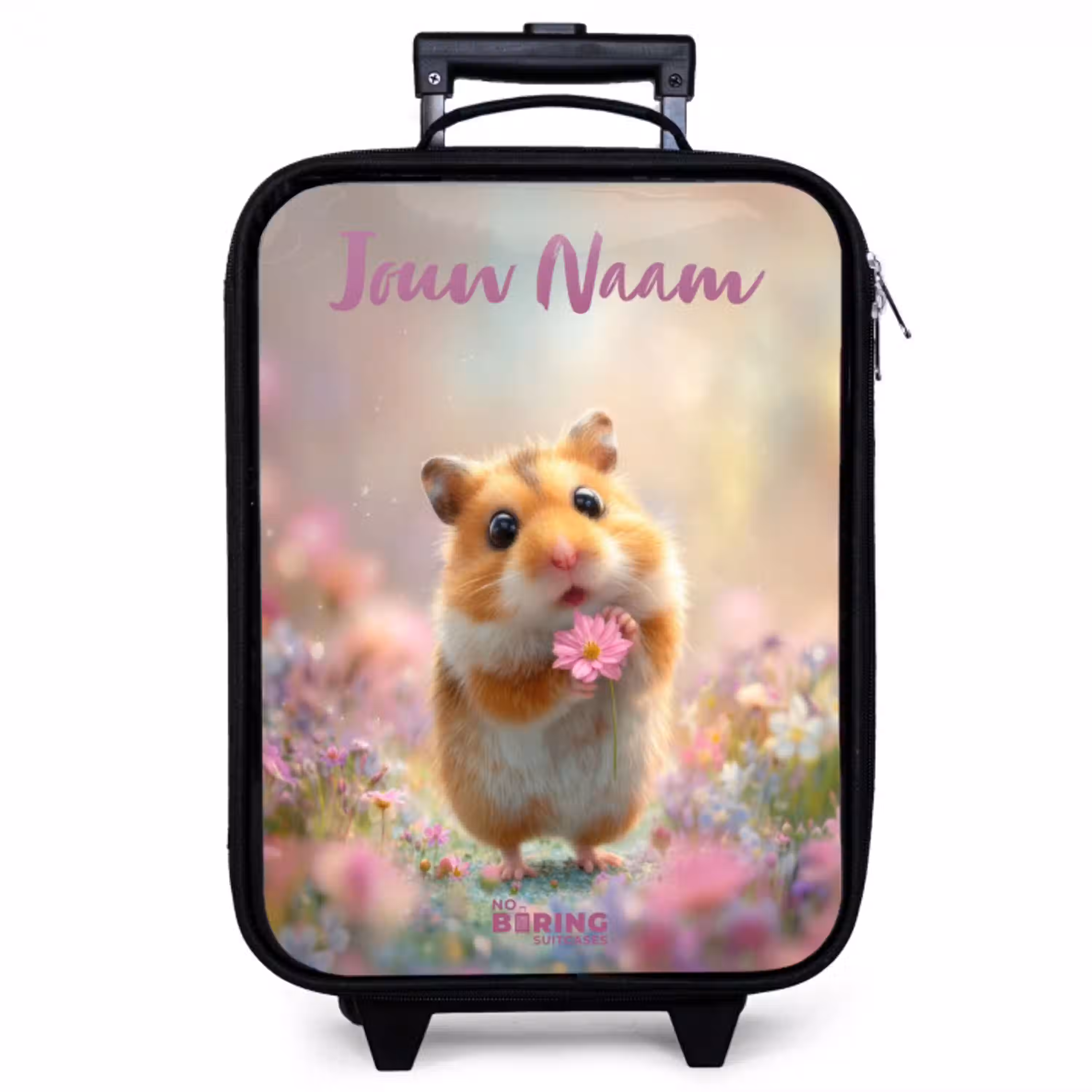 Hamster - Bloem - Natuur - Dier Kinderkoffer - Zwart klein -zzz_website3d
