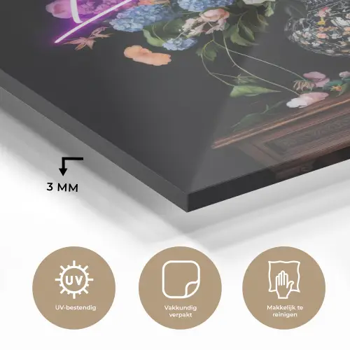 Neon - Vaas - Bloemen plexiglas 5mm klein -sfeer2