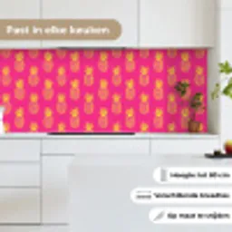 Ananas - Trendy - Roze keuken achterwand 2 middel 871 -sfeer4_NL