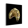 Croissant - Brood - Goud - Zwart aluminium wit klein -3d