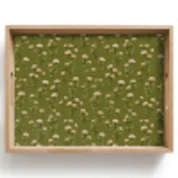 Landelijk - Bloemen -  Groen Dienblad Rechthoek middel 911 -z3d_shopping