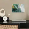 Groen - Modern - Marmer - Abstract poster papier klein -sfeer1