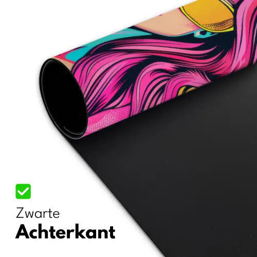 Zonnebril - Vrouw - Zonnig - Geel Muismat XXL klein -sfeer2