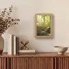 Bos - Bomen - Pad - Zon - Planten - Bladeren - Natuur Light Box met kabel (Tafellamp) klein -sfeer2