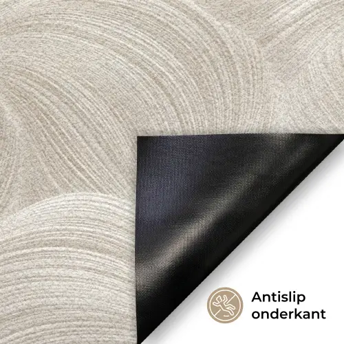 Lijnen - Waaier - Beige Deurmat klein 898 -antislip_NL