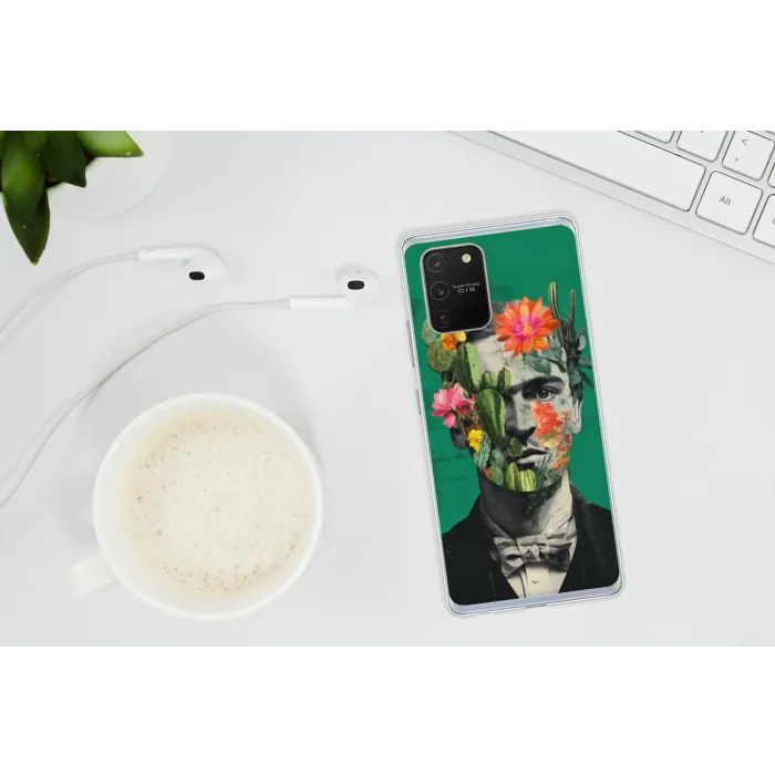 Man - Planten - Groen Telefoonhoesje Samsung Galaxy S10 Lite klein -oordopS10Lite