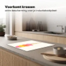 Schepijs - Hoorntje - Illustratie - Minimalistisch Inductie beschermer vinyl 3mm middel -sfeer1