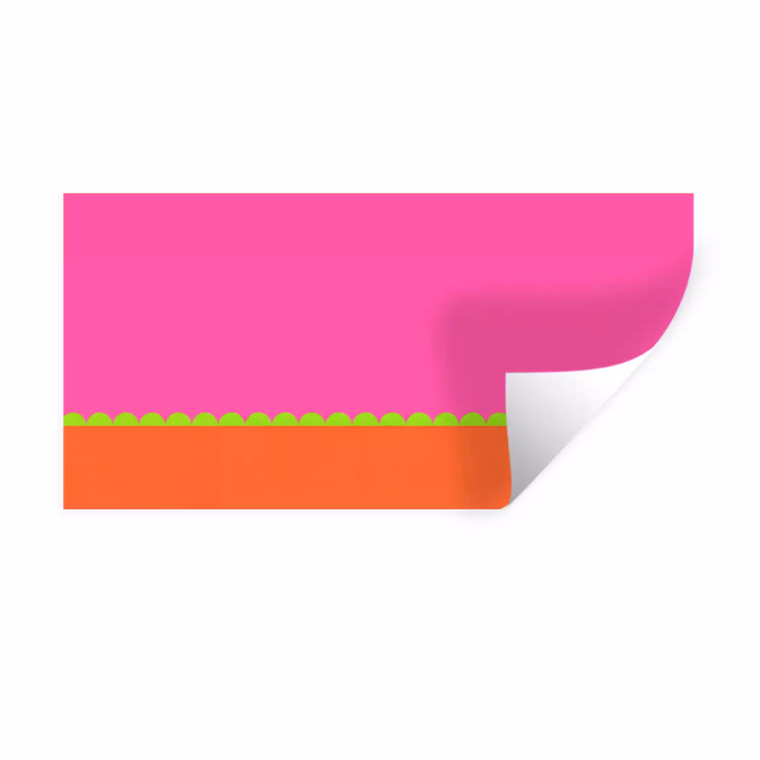 Abstract - Geometrisch - Kleurblokken - Roze - Oranje Muursticker klein -3d