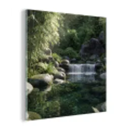 Beek - Waterval - Natuur - Groen plexiglas 5mm klein -z3d