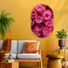 Rozen - Pink - Bloem Wandcirkel Ovaal Glas middel -sfeer4