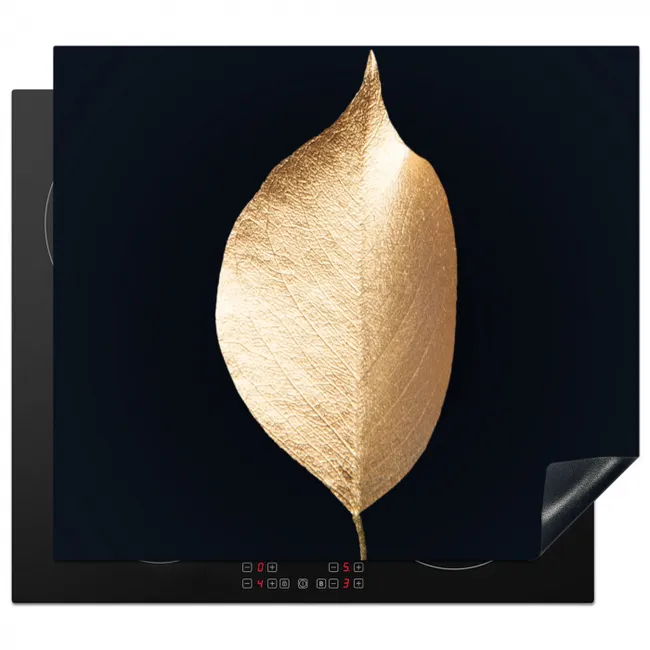 Solitair blad in goud Inductie beschermer vinyl 3mm middel -3d