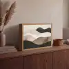 Abstract - Landschap - Golven - Crèmekleur Light Box met batterij (Wandlamp) middel -sfeer2