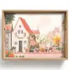 Bloemen - Huizen - Dorp Dienblad Rechthoek middel -z3d_shopping