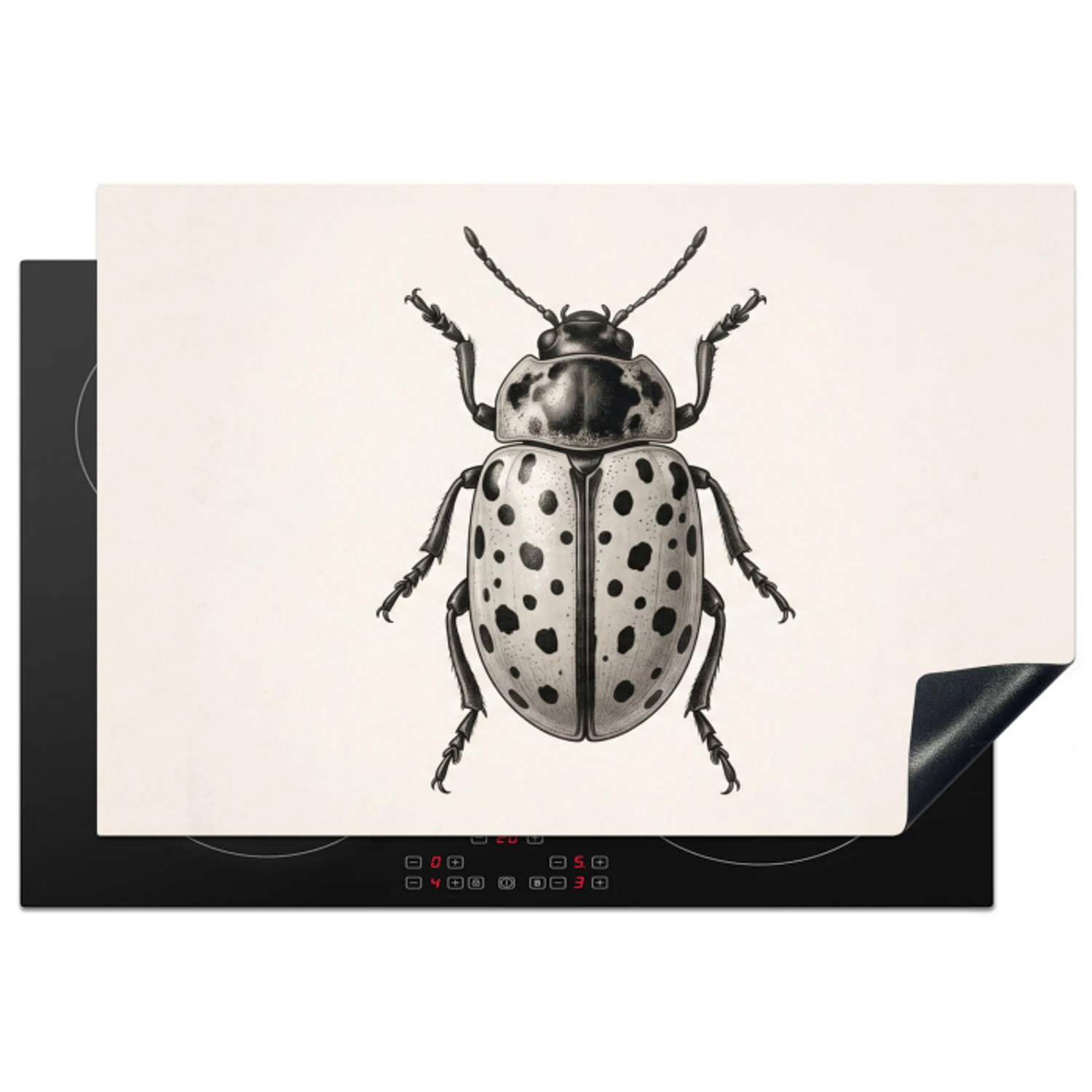 Kever - Insect - Vintage Inductie beschermer vinyl 3mm klein -3d