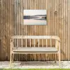 Water - Bomen - Mistlaag Tuinposter op houten frame 2 cm dik klein -sfeer4