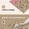 Tekst - Be cool or leave - Roze - Giraffenprint Inductie beschemer met haakjes klein -ky-schoon-de