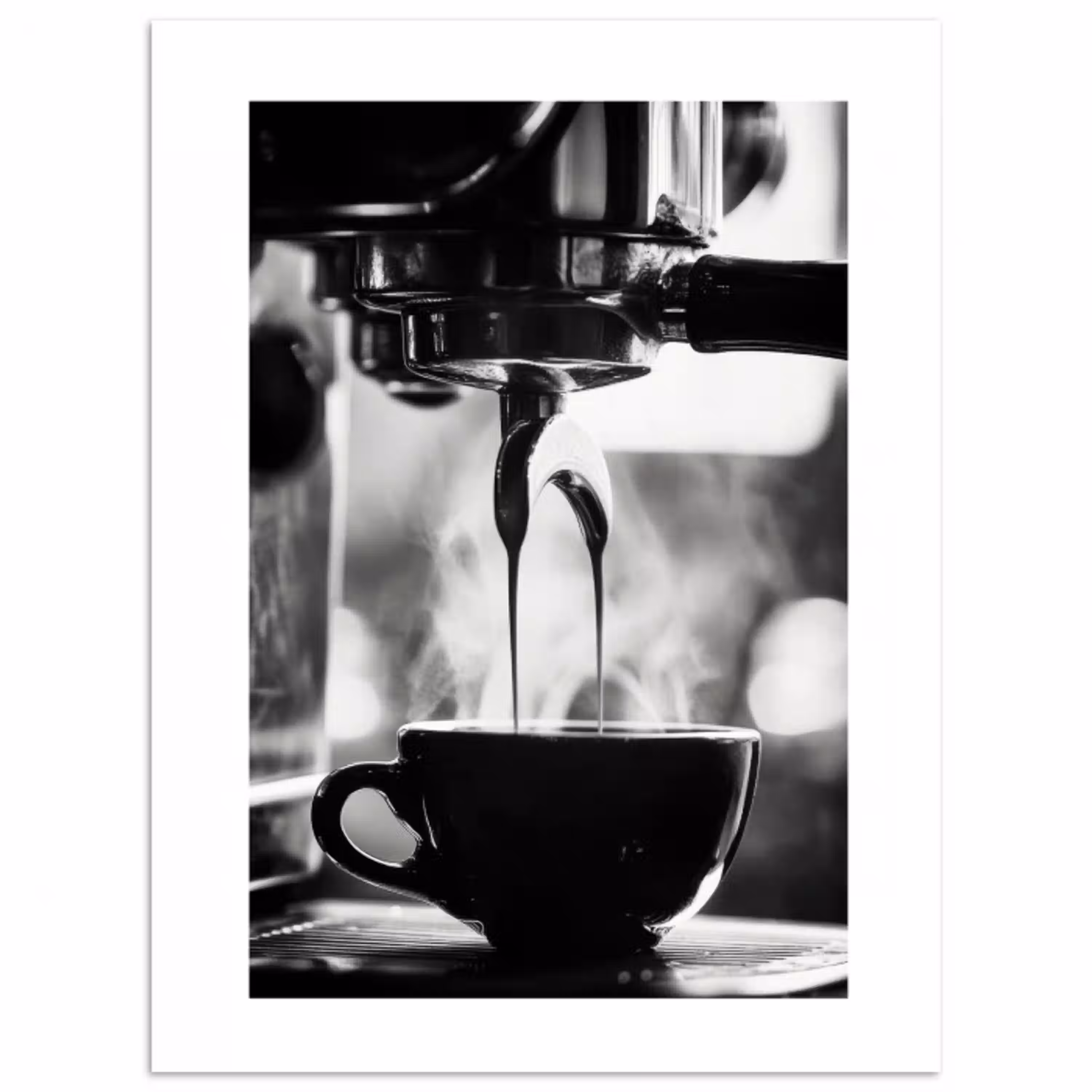 Coffee - Espresso - Koffiemachine - Kop poster papier klein -3d