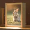 Konijntje - Bruin - Gras Light Box met kabel klein -zzz_3d_website