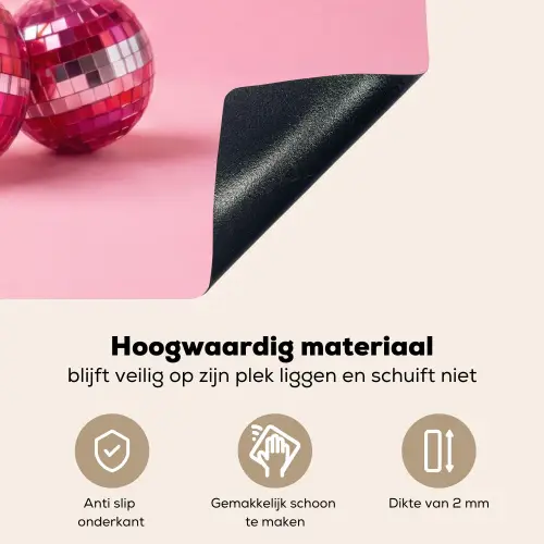 Disco - Kersen - Roze Inductie beschemer met haakjes klein -ky-onderkant-nl