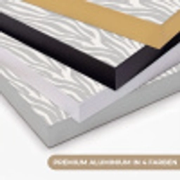 Zebra - Motief - Grijs Textielframe zwart klein 947 -USP_kleurenDE