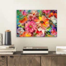 Bloemen - Kunst - Schilderij - Botanisch aluminium wit klein -sfeer1