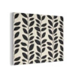 Botanisch - Dessin - Zwart - Beige PET vilt klein 837 -3d