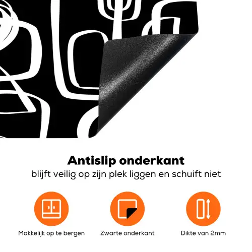 Onregelmatig - Cirkels - Lijnen Inductie beschermer vinyl 3mm klein 276 -zzzzzzz-td-onderkant