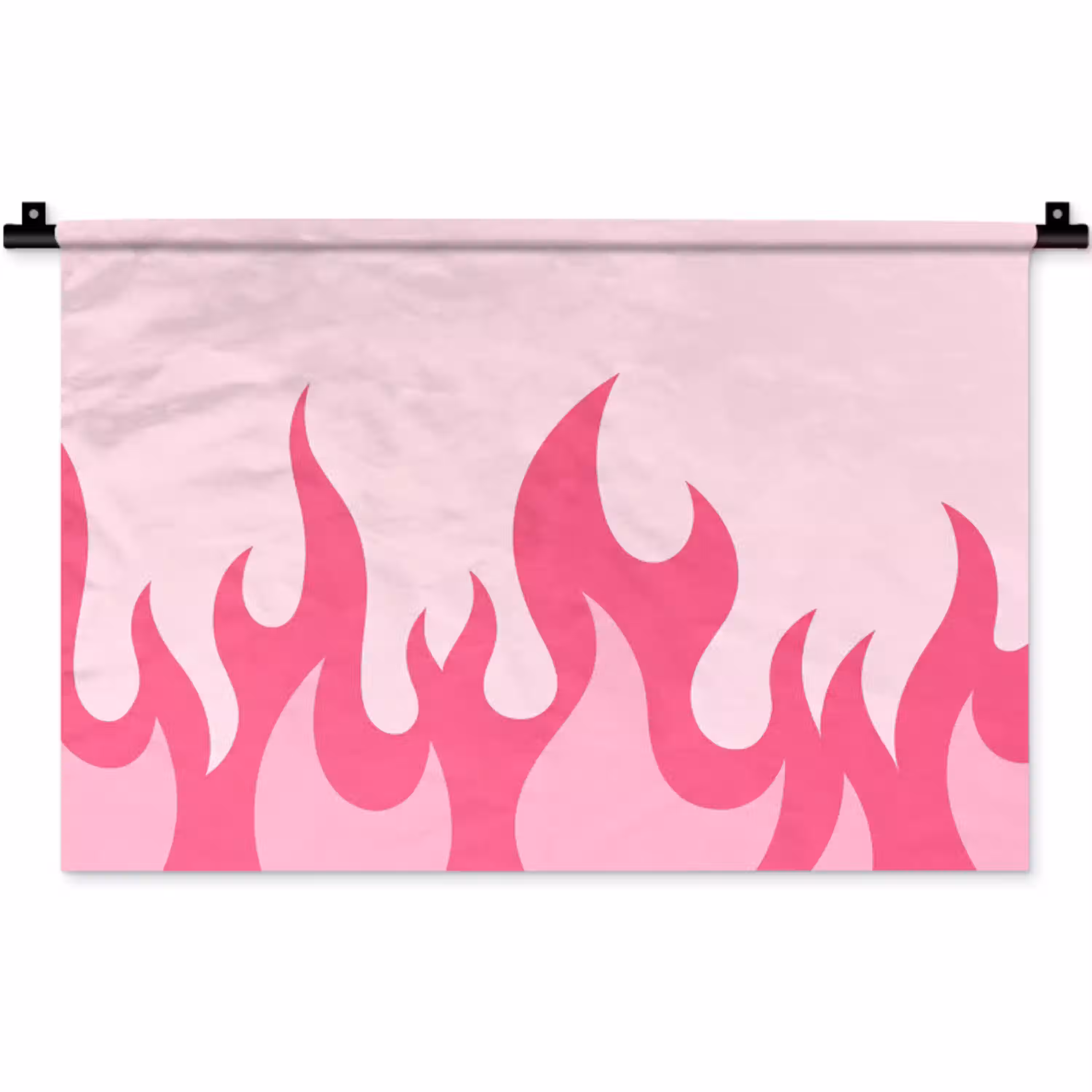 Vlammen - Patroon - Abstract - Modern - Roze Wandkleed katoen klein -zz3d