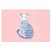 Kat - Illustratie - Minimalistisch - Roze Placemat vinyl groot -zzsfeer1_Kitchenyeah-website