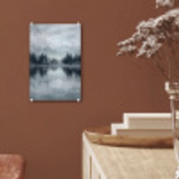 Bos - Meer - Mist - Natuur - Grijs plexiglas 5mm klein -sfeer5