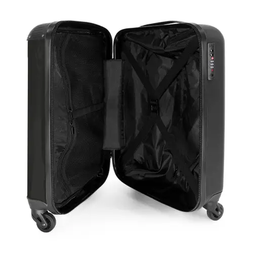 Abstract - Zwart/Wit golfpatroon NBS - Handbagage koffer - Kinderen Unisex middel -binnenkant