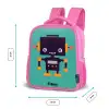 Groene robot Kinderrugzak - Roze middel -productfoto_formaten