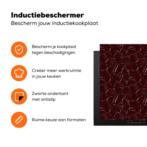 Mozaïek - Tegel - Bordeauxrood Inductie beschermer vinyl 3mm klein 276 -zzzzzzz-td-ups