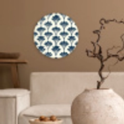 Klassiek - Motief - Blauw Wandcirkel kunststof plaat 5mm dik klein 188 -sfeer1