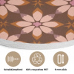 Klassiek - Retro - Bruin Akoestische PET Vilt - Rond klein 838 -closeup_DE