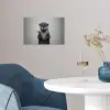 Otter - Wc-borstel - Bril - Zwart - Wit poster papier klein -sfeer3