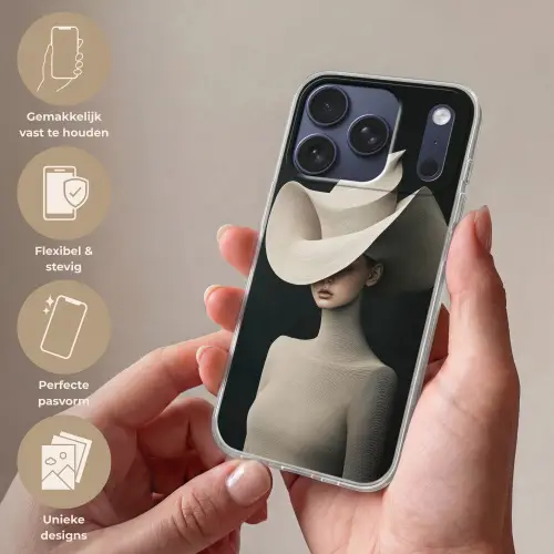 Vrouw - Golvende - Hoed Telefoonhoesje iPhone 17 Pro klein -sfeer3_NL